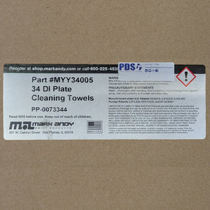 34DI PLATE CLEAN TOWEL 4 ROLLS!