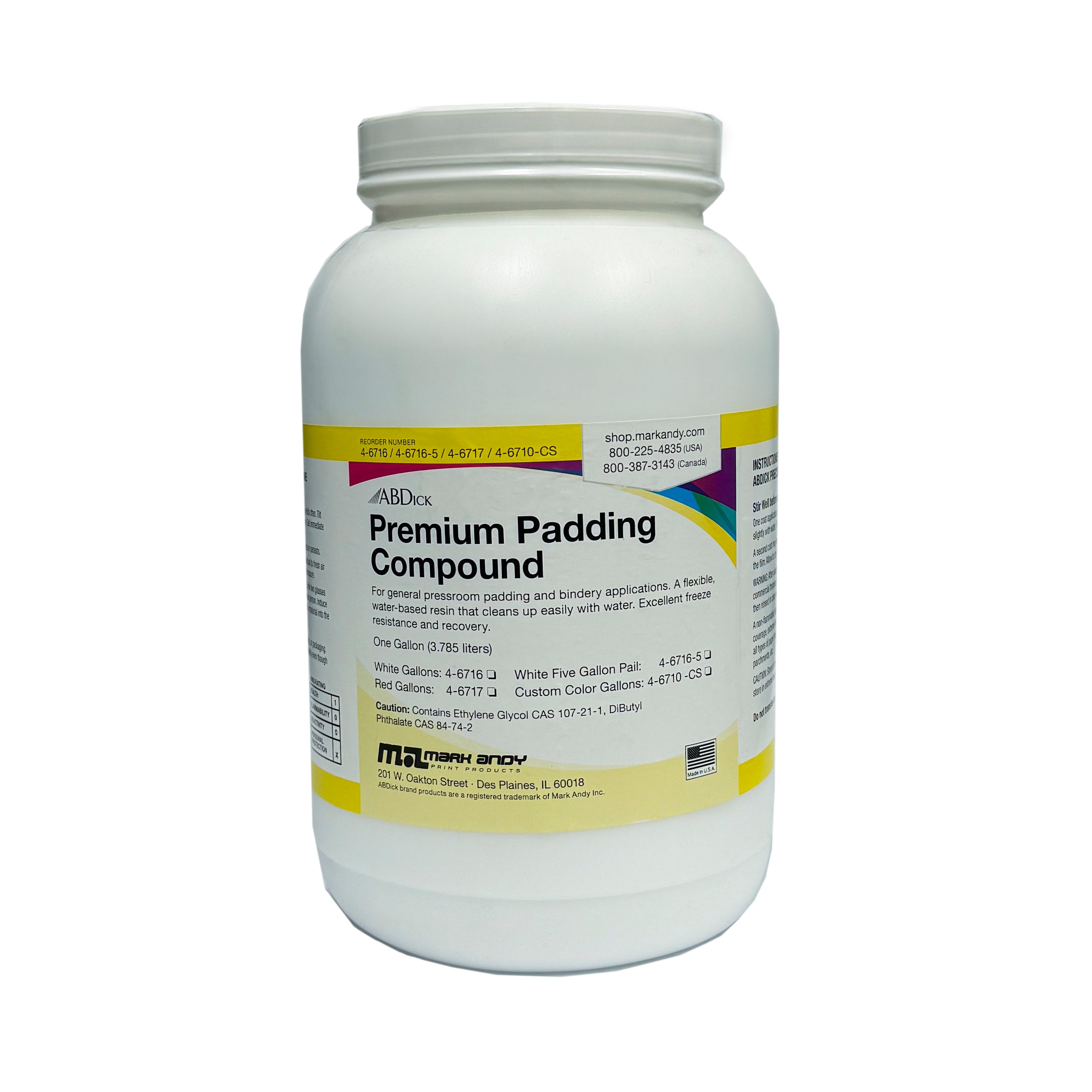 GLUE - WHITE PADDING COMPOUND - 1 GALLON – Print Digital Solutions