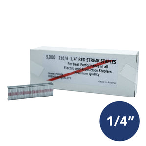 STAPLES 66\6 (1\4") RED STREAK